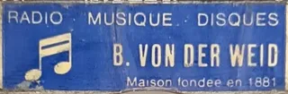 Etiqueta da loja de música B. Von Der Weid