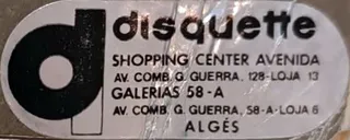 Autocolante da Disquette, loja de discos situada em Algés