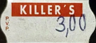 Pegatina de la tienda Killer's Discos, ubicada en Madrid