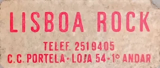 Autocolante da loja de discos Lisboa Rock