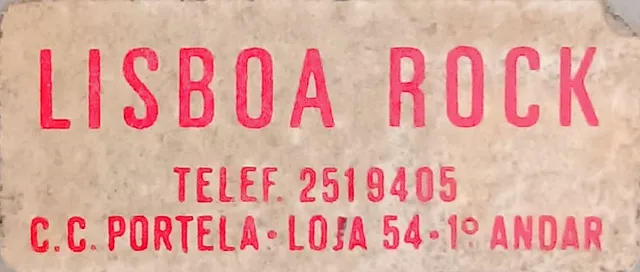 Autocolante da loja de discos Lisboa Rock
